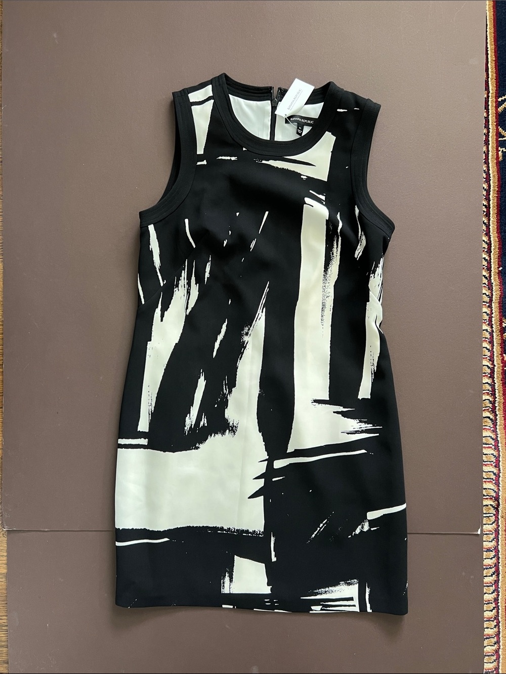 Banana Republic Sleeveless Abstract Print Dress